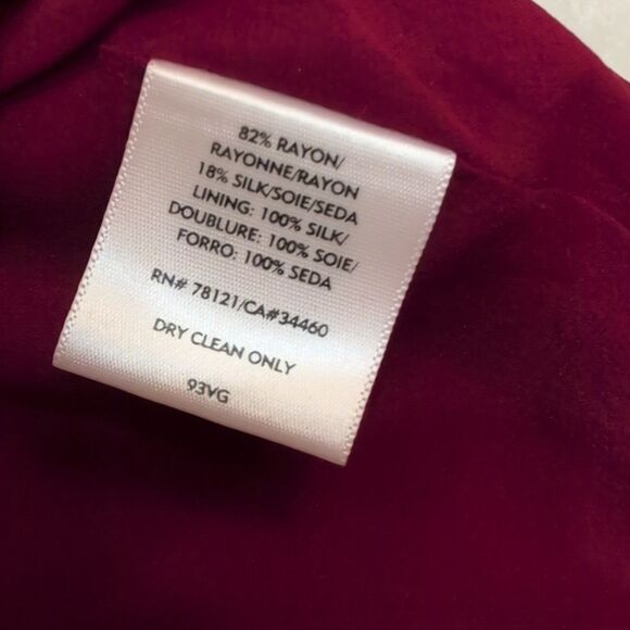 Eileen Fisher velvet jacket burgundy red size M - Picture 6 of 10